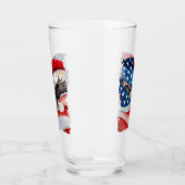 Verre Aigle royal & Drapeau américain 4 juillet (Gauche)