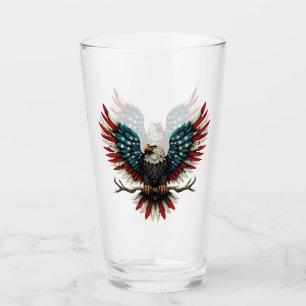 Verre Aigle rustique patriotique américain/américain cha