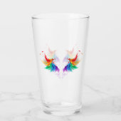 Verre Ailes fluffy arc-en-ciel (Dos)