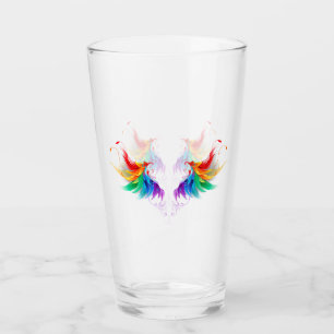 Verre Ailes fluffy arc-en-ciel