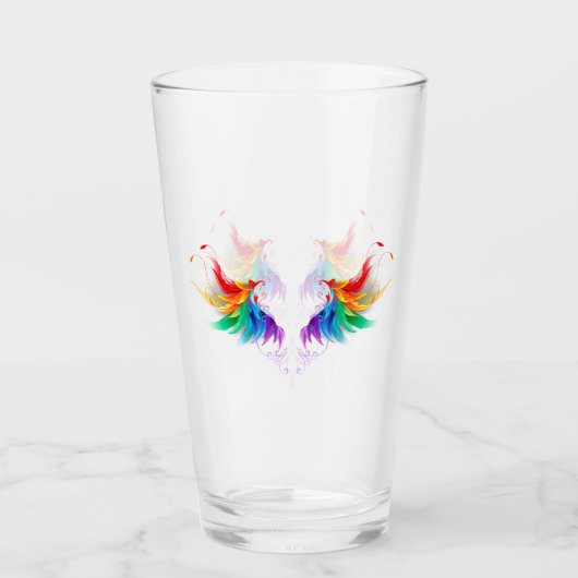 Verre Ailes fluffy arc-en-ciel (Devant)