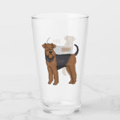 Verre Airedale terrier dog cartoon (Dos)