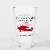 Verre Airplane Lounge Pub Tavern Man Cave Bière Boire (Devant)