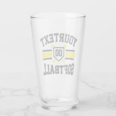 Verre AJOUT PERSONNALISÉ NOM Softball Player Varsity Tea (Dos)