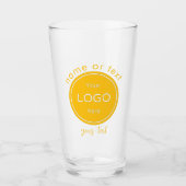 Verre Ajouter le logo de votre entreprise Barre jaune (Devant)