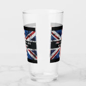 Verre Ajouter votre texte sur le drapeau anglais Jeu d'o (Gauche)