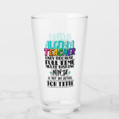 Verre Algebra Enseignant Uniquement Parce Qu'À Temps Ple (Dos)