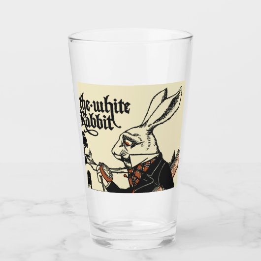 Verre Alice White Rabbit Classic Wonderland (Devant)