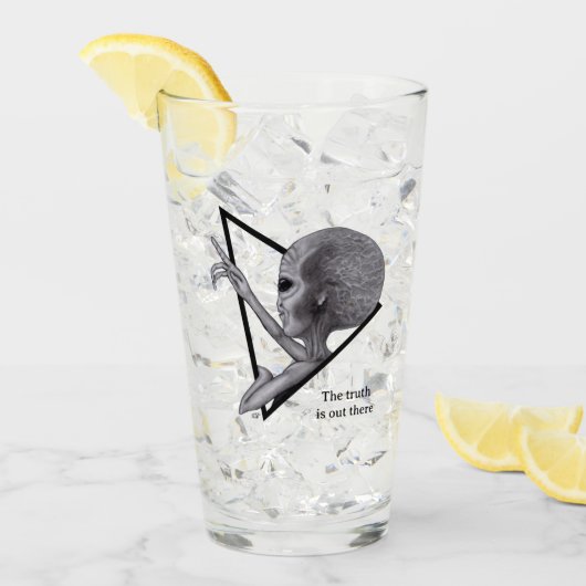 Verre Alien gris, la vérité est là (Devant glace)