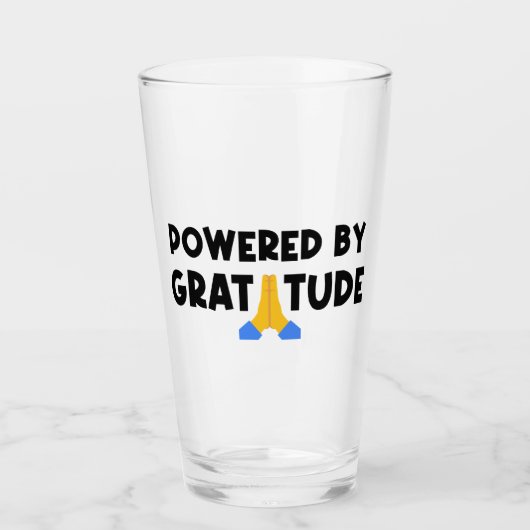Verre Alimenté par la gratitude (Devant)
