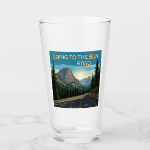 Verre Aller Au Paysage De Sun Road Montana