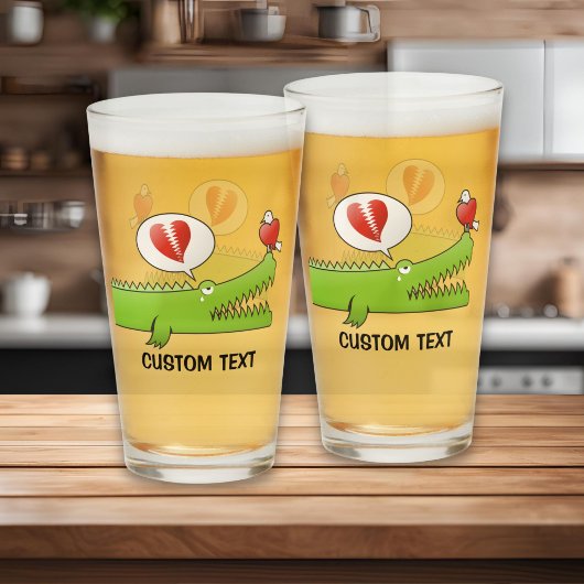 Verre Alligator amoureux
