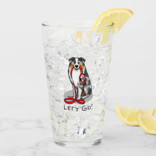 Verre Allons-y ! Berger australien (bleu merle tan/w 1)