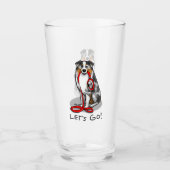 Verre Allons-y ! Berger australien (bleu merle tan/w 1) (Devant)