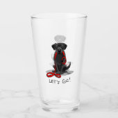 Verre Allons-y ! Black Lab Labrador Retriever Cute (Devant)