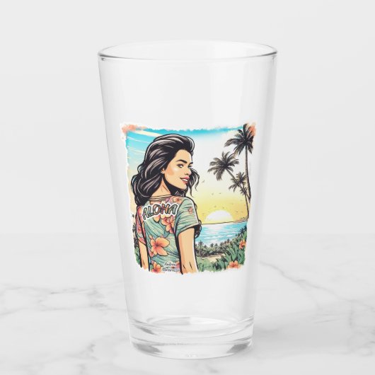 Verre Aloha Girl (Devant)