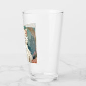 Verre Alphonse Mucha Style Chat blanc (Gauche)