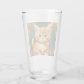 Verre Alphonse Mucha Style Chat orange (Dos)
