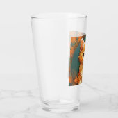 Verre Alphonse Mucha Style Chat orange (Droite)