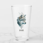 Verre Amateurs de loups cool ajouter un nom (Dos)