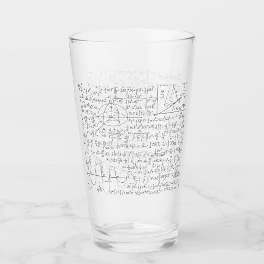 Verre Amateurs mathématiques, Formule mathématiques, Gee (Devant)