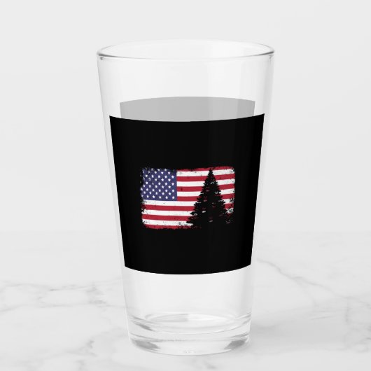Verre american flag (Devant)