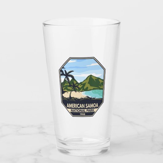 Verre American Samoa National Park Retro Emblem (Devant)