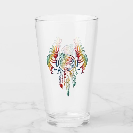 Verre Amérindien Kokopelli Whale Dreamcatcher 1 (Devant)