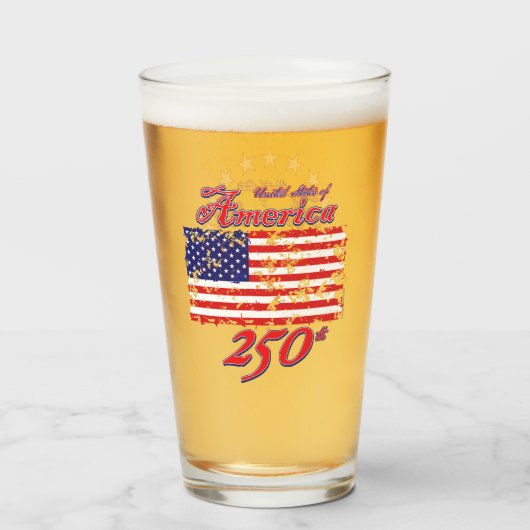 Verre Amérique 250ème (Devant (rempli))