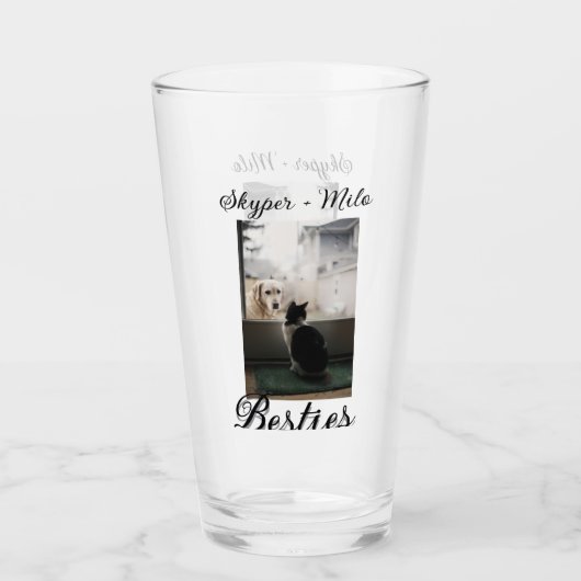 Verre Amis de compagnie meilleurs amis ajouter nom anima (Devant)