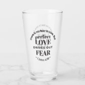 Verre Amour Éternel - 1 Jean 4:18 Citation Écriture Art (Dos)