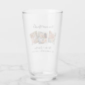 Verre Amour & Merci Elegant 3 Photo Bride Mariage de cha (Dos)