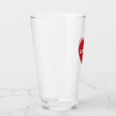 Verre Amour multilingue Tumbler Coeur rouge Conception p (Gauche)