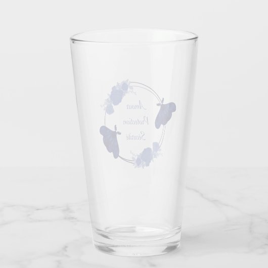 Verre Amour, protection, sécurité (Dos)