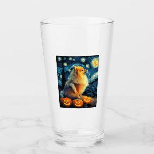 Verre Amoureux de chiens Poméranie Peinture de van gogh