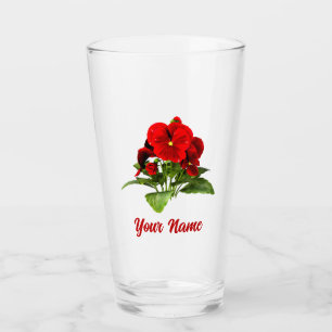Verre Amoureux de Pensées Fleur Personnalisée