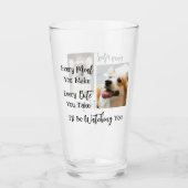 Verre Amoureux des chiens Funny Chien Dit 2 Photos (Devant)