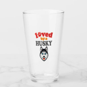 Verre Amoureux des chiens Husky
