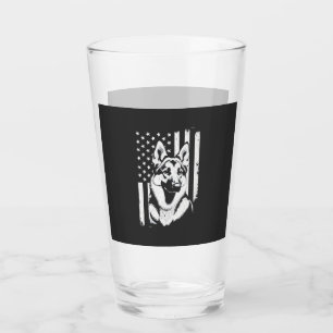 Verre Amoureux du berger allemand Drapeau américain USA