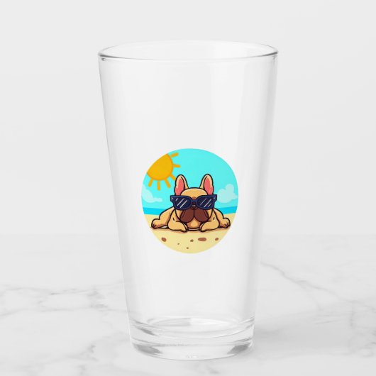 Verre Amoureux français de Bulldog (Devant)