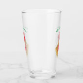 Verre amusant avec coq surpris - Texte personnalis (Droite)