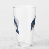 Verre Amusant Bleu Blanc Saupoudrage Océan Dolphin (Droite)