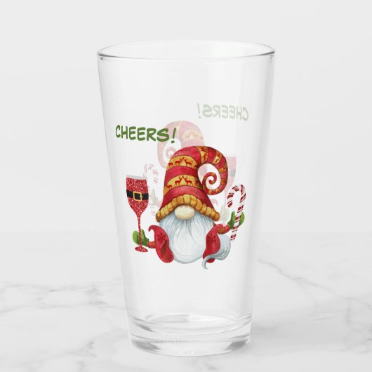 Verre Amusant Gnome Party (Dos)