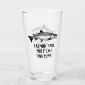 Verre Amusant Saumon Pêche Puns Hommes Plaisanter (Devant)