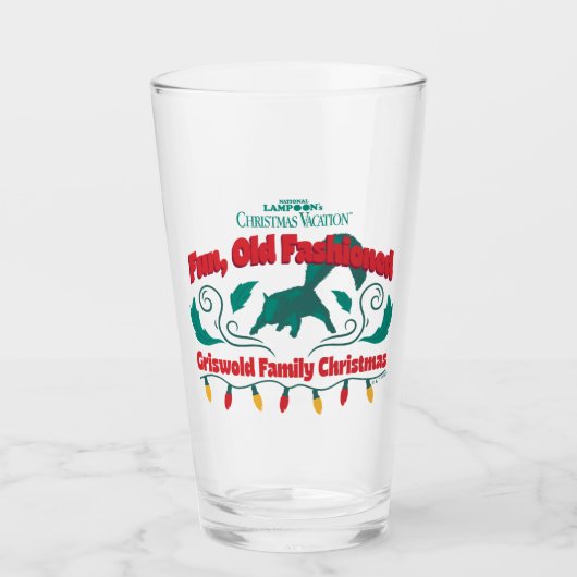 Verre Amusant, vieux style Griswold Noël de famille (Devant)