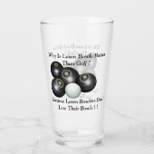 Verre Amusants Bowles De Pelouse Contre Design De Golf, (Dos)