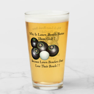 Verre Amusants Bowles De Pelouse Contre Design De Golf,