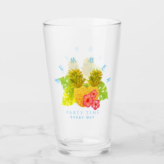 Verre Ananas Chic Blue (Devant)