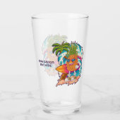 Verre Ananas de navigation de texte personnalisé (Dos)