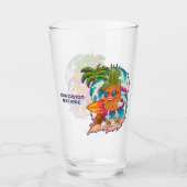 Verre Ananas de navigation de texte personnalisé (Devant)